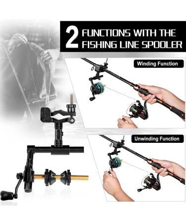 PLUSINNO Fishing Line Spooler | Versatile Spooling Station for Spinning & Cast Reels | Unwinding Function | Prevents Line Twist | Fishing Rod Clamp Included - Buy Online on GoSupps.com