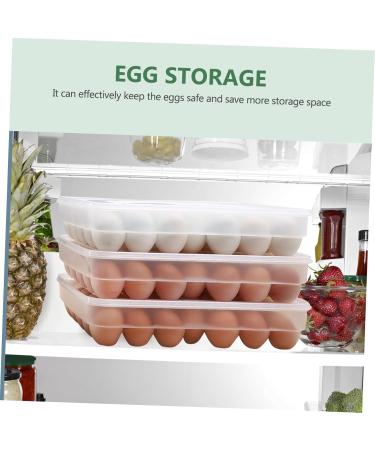 34 Egg Preservation Box Plastic Container Fridge Egg Holder Tray Plastic Egg Tray With re-usable - Buy Online on GoSupps.com
