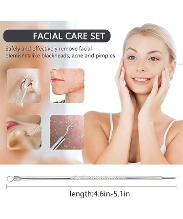 Blackhead Remover Stainless Steel Blackhead Acne Tool Kit Acne Comedone Extractor Kit Professional Comedone Extractor Tools for Removing Pimple Blackheads Zit on Face - Buy Online on GoSupps.com