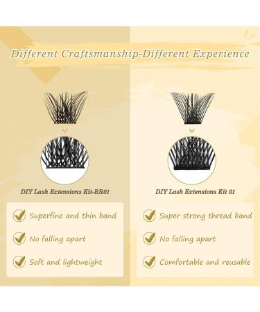 DIY Eyelash Extensions Kit QUEWEL 144 Pcs Lash Clusters Eyelash Clusters Golden Tweezer Cluster Lashes Bond and Seal Waterproof Clusters Lash Glue Remover for DIY Lash Extensions (QU-RR-DH-01) 1 Count (Pack of 1) DIY Lash Extensions Kit-RR01 - Buy Online on GoSupps.com