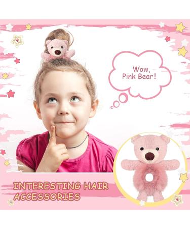 Cute Bear & Bunny Plush Hair Scrunchies Set - 6 Pieces | Animal Hair Ties for Women & Girls - Buy Online on GoSupps.com