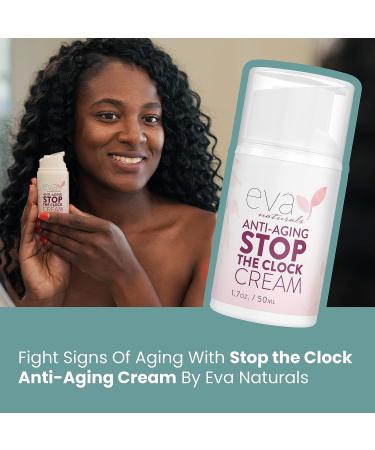 Eva Naturals Stop the Clock Anti-Aging Cream (1.7oz) - Visibly Reduces Wrinkles with Glycolic - Premium Face Moisturizer - Buy Online on GoSupps.com