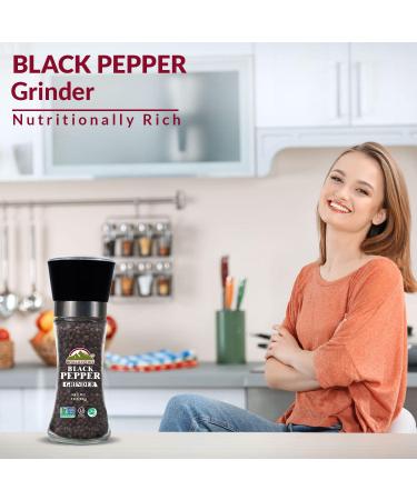 Himalayan Chef 100% Whole Black Peppercorn Grinder - 3oz Medium Grind - Buy Online on GoSupps.com
