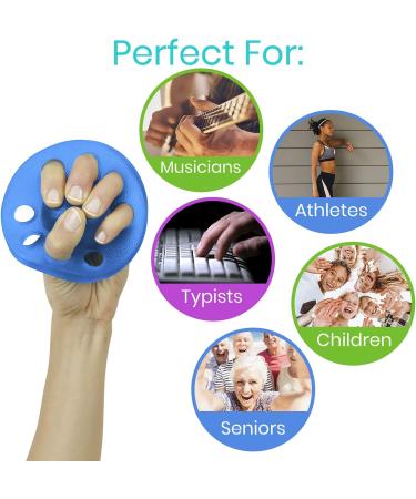 Vive Finger Exerciser & Hand Strengthener - Extensor Trainer Grip Stretcher Balls for Arthritis, Carpal Tunnel, Forearm Muscle Strength - Therapy Exercises for Guitar, Rock Climbing - Includes Strength Band - Buy Online on GoSupps.com