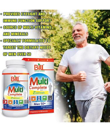 Bill Natural Sources Multi Complete Essentials for Men 50+ 90 Tablets - Buy Online on GoSupps.com