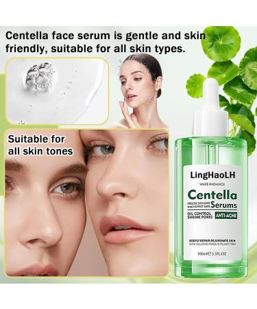 Centella Serum for Face - Hydrating Centella Asiatica Facial Serum | Daily Skin Care for All Skin Types - 3.5 fl oz (100ml - Buy Online on GoSupps.com