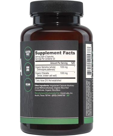 Onnit Spirulina and Chlorella Greens Supplement (80ct) - Nutrient Rich Superfood Blend - Buy Online on GoSupps.com