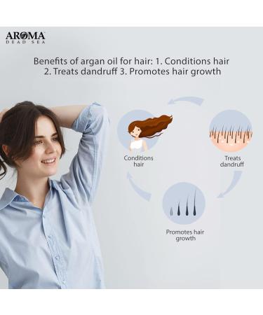 AROMA DEAD SEA Black Mud & Argan Oil Hair Mask | Intense Hydration & Nourishment for Dry Damaged Hair | Revitalize Strengthen Restore Shine - Buy Online on GoSupps.com
