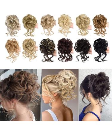 Messy Bun Hairpiece Voluminous Tousled Updo Curly Wavy Hair Scrunchies Hair Bun Synthetic Chignons Hair Extensions for Women Girls (22H613) - Buy Online on GoSupps.com