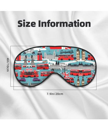 I Like London Print Sleep Eye Mask | Soft Eye Cover for Travel & Naps - Perfect for Women & Men - Buy Online on GoSupps.com