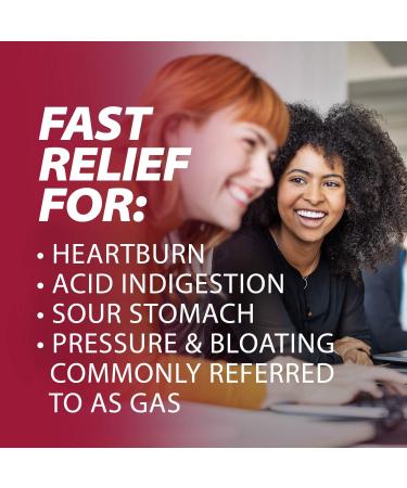 Rolaids Advanced Antacid Plus Anti-Gas Chewable Tablets - 60 Assorted Berry Flavored - Heartburn and Gas Relief - Buy Online on GoSupps.com