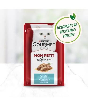 Gourmet Mon Petit Intense Tuna Salmon and Trout Adult Wet Cat Food 6x50g Pack of 8 - Buy Online on GoSupps.com