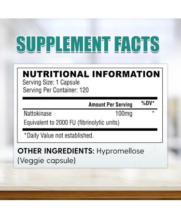 Vinco Nattokinase Capsules - 2000fu Nattokinase Extract - 120 Capsules - Heart Health & Circulation Support - Non-GMO, Gluten Free - UK Made - Buy Online on GoSupps.com