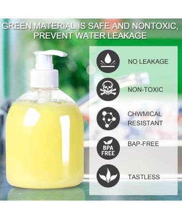 Yephets 16oz Clear Pump Bottles for Hand Sanitizer - 8 Pack BPA-Free Refillable Shampoo Containers - Buy Online on GoSupps.com