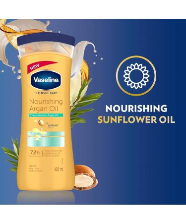 Vaseline Intensive Care Nourishing Argan Oil Lotion 400ml - 72h Protection for All Skin Types - Shop Internationally - Buy Online on GoSupps.com