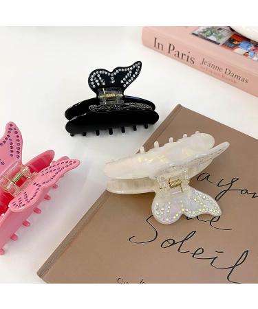 Lorenleya Butterfly Hair Claws - Cute and Colorful Hair Clips for Women - Strong Hold - Perfect Gift for Girls (Ivory) - Buy Online on GoSupps.com