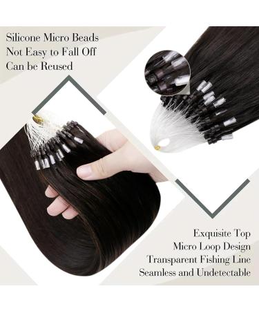 LaaVoo Hair Extensions 18 Darkest Brown - 45cm Micro#2 Hairpieces for Full Volume | International Shipping - Buy Online on GoSupps.com