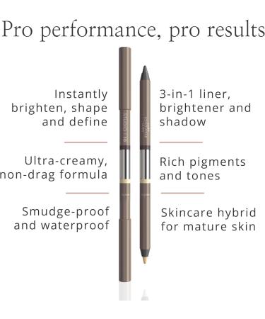 Studio Lift Long Wear Eyeliner 10ml High Pigmented & Smudge-Proof Eyeliner Pencil 3 in 1 Eye Pencil Highlighter & Shadow Best Eyeliner for Aged Skin - Buy Online on GoSupps.com