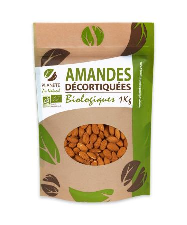 Organic Whole Shelled Almonds - 1 kg