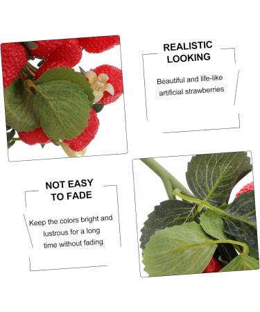 Zerodeko Simulation Blueberry Faux Strawberries Household Decor Fake Fruit Photo Props Decor for Home Faux Strawberry Christmas Decor Strawberry Lantern Foam Red Artificial Model Red 29.00X12.00X5.00CM - Buy Online on GoSupps.com