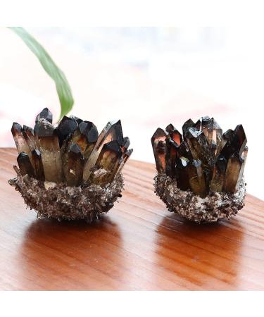 Natural Smokey Raw Crystal Cluster Tea Crystal Cluster with Stand Stones Enery Crystal Point Specimen Home Decoration Gemstone 500-700g Gift (Color : 300-500g) - Buy Online on GoSupps.com