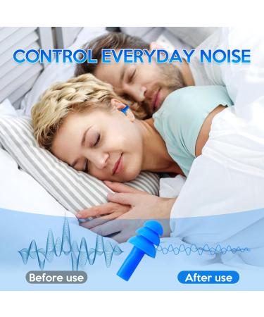 Quelcc Ear Plugs 5 Pairs Soft Flexible Ear Plugs Reusable Ear Plugs for Sleep Silicone Ear Plugs of Noise Cancelling for Sleeping Concert Snoring Travel Work 5 count (Pack of 1) - Buy Online on GoSupps.com