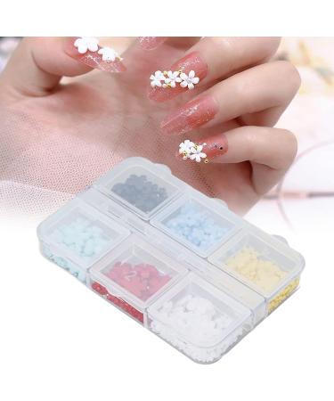 3D Nail Flowers Resin Nail Charms Rhinestone Superior Materials Portable Storage Box Easy Achieve Nail Art Designs Colorful Options for DIY Decoration - Buy Online on GoSupps.com