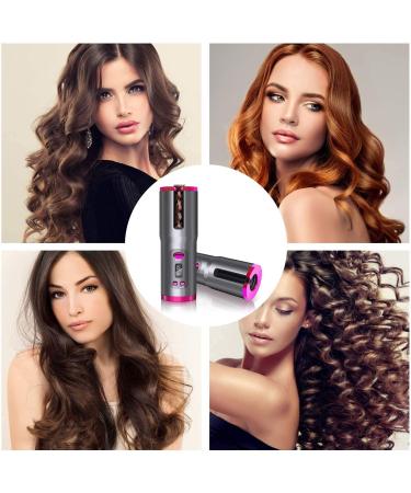 Cordless Hair Curler - USB Rechargeable Automatic Curling Iron with 6 Temp Settings & Fast Heating - Portable Wave Wand for Travel - Buy Online on GoSupps.com