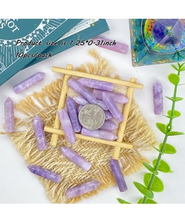 MAIBAOTA Lepidolite Healing Crystals Gifts Wands Hexagonal Pointed Gemstones Set Bulk for Women Beginner Chakra Stones Nature Reiki Spiritual Energy Balancing Protection Crystal 10pcs - Buy Online on GoSupps.com