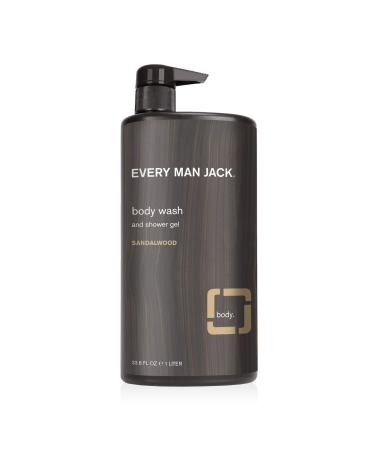 Every Man Jack Body Wash, Sandalwood 33.8-ounce