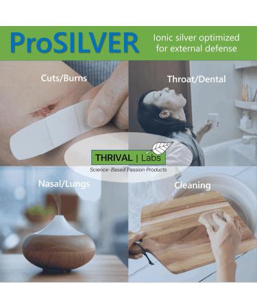 Thrival Labs Ionic Colloidal Silver Liquid 20 PPM Bio Active for Immune Support Glass Bottle 16oz Organic Supplement - Buy Online on GoSupps.com