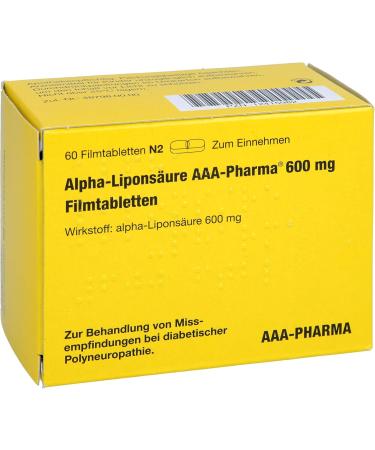 Buy Alpha Lipoic Acid AAA Pharma 600 mg - High-Quality Film-Coated Tablets for Optimal Health | International Shipping Available - Buy Online on GoSupps.com