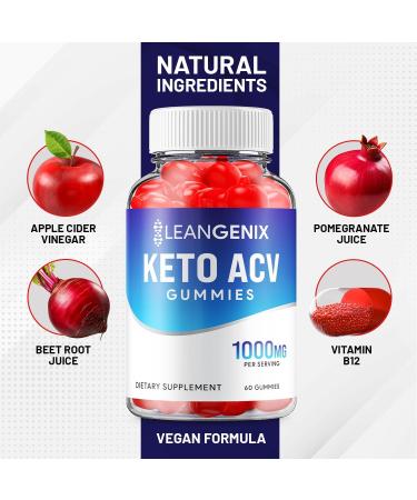 (2 Pack) LeanGenix Keto ACV Gummies - Advanced Formula LeanGenix Keto Plus ACV Weight Management Gummies Apple Cider Vinegar LeanGenix ACV Dietary Supplement Reviews Men Women (120 Gummies) - Buy Online on GoSupps.com