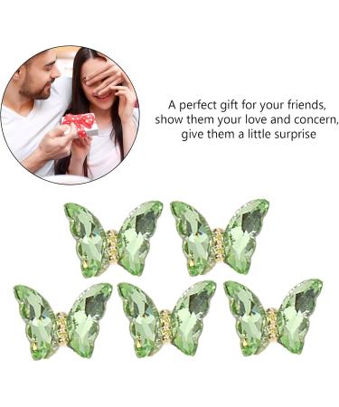 1Bag Butterfly Rhinestones 3D Fashionable Craft Accessories Embellishment For Decoration Green H098 - Buy Online on GoSupps.com