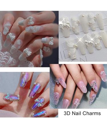 RODAKY 3D Nail Charms - Butterfly, Flower, Bear Designs for Acrylic Nails | Nail Art Crafts Diamond Decoration with Pearls, Metal, Crystal Rhinestones - DIY Nail Design Charms - Buy Online on GoSupps.com