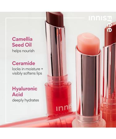 Innisfree Dewy Tint Lip Balm - Hydrating Hyaluronic Acid & Ceramides | Tinted Korean Lip Balm in Rose Brick - Shop Now for International Shipping - Buy Online on GoSupps.com