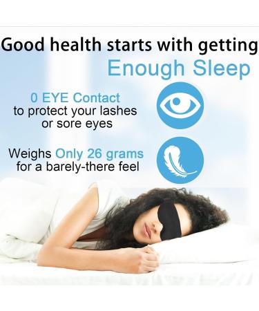 Eye Mask for Lash Extensions - 100% Light Blocking Sleep Mask for Side Sleepers | Adjustable 3D Eyelash Sleeping Mask with Ear Plugs - Buy Online on GoSupps.com