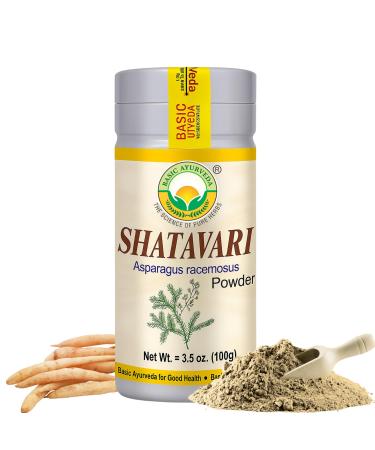 BASIC AYURVEDA Shatavari Powder 3.5 Oz (100g) | 100% Natural Plant-Based Root Powder | Traditionally Used in Ayurveda for Women s Wellness, Vitality & Strength | No Additives | Vegan & Gluten-Free