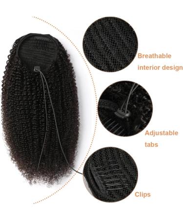 Human Hair Ponytail Hair Piece Drawstring Ponytail Human Hair Ponytail Extensions Fluffy Kinky Curly Ponytail Brazilian Remy Hair Clip in Afro Curly Ponytail Hairpiece Ponytail Hairpiece for Women ( 10inch T1B/4/27 - Buy Online on GoSupps.com
