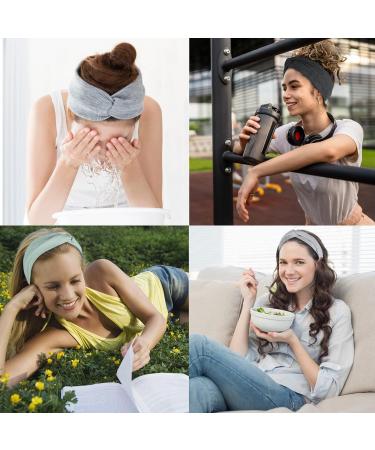 Lynun 6-Piece Wide Headband Set for Women | Elastic Sports Hair Bands for Fitness Running Yoga & Biking | Twisted Cross Headwraps in Single Colors - Buy Online on GoSupps.com