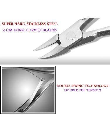 Professional Toe Nail Clipper for Ingrown & Thick Toenails - Surgical Stainless Steel Nipper for Seniors - Buy Online on GoSupps.com