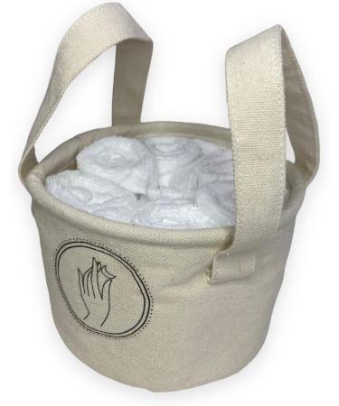Small Canvas Towel Bag for Makeup Remover Cloths - 6 Pack (12x12 inch) | Premium Extra Absorbent Cotton - Buy Online on GoSupps.com