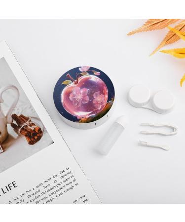 Crystal Apples Contact Lens Case with Mirror - Cute Portable Travel Kit for Eye Contact Lenses - Buy Online on GoSupps.com