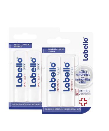 NIVEA Labello Protect, Lip balm enriched with natural oils and SPF 15 sun protection, Lip care Long-lasting hydration for 24 hours