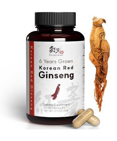 Dongjieum Korean Red Ginseng (6-Year Root) (Enhanced Ginsenoside) 120 Vegan Capsules