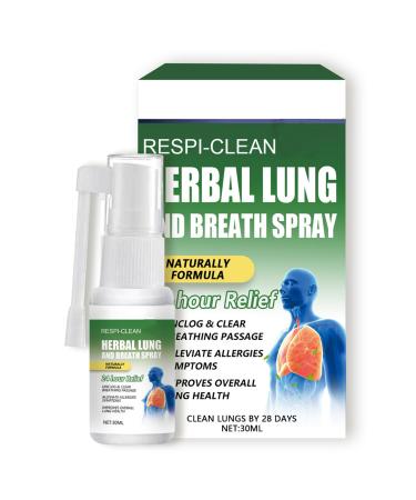 Respinature Herbal Lung Cleanse Mist - Natural Respiratory Cleanse & Breathe Spray Lung Exerciser Powerful Lung Support Lung Cleanse for Smokers Herbal Lung Care Essence Daily Use - 30ml (1)