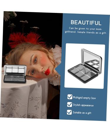 Healeved 1 Set Eye Shadow Box Refillable Lipstick Container Refillable Blusher Container DIY Blusher Container Travel Makeup Plate Fillable Eyeshadow Container Travel Eyeshadow Container 11x7.4cm Black - Buy Online on GoSupps.com