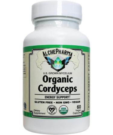 Organic Cordyceps Mushroom Capsules 1000mg Serving U.S. Grown Cordyceps Sinensis Mycelium Standardized to 40% Polysaccharides Vegan Non-GMO Gluten Free Supplement 1 Count (Pack of 1) - Buy Online on GoSupps.com