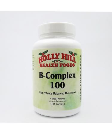 Holly Hill Health Foods B Complex 100 Vegetarian Formula 100 Tablets 1 Count (Pack of 100)