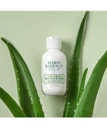 Mario Badescu Oil Free Moisturizer SPF 30 | Lightweight Sunscreen for Combination, Oily & Sensitive Skin | Green Tea & Aloe Vera Formula | 2 Fl Oz - Buy Online on GoSupps.com